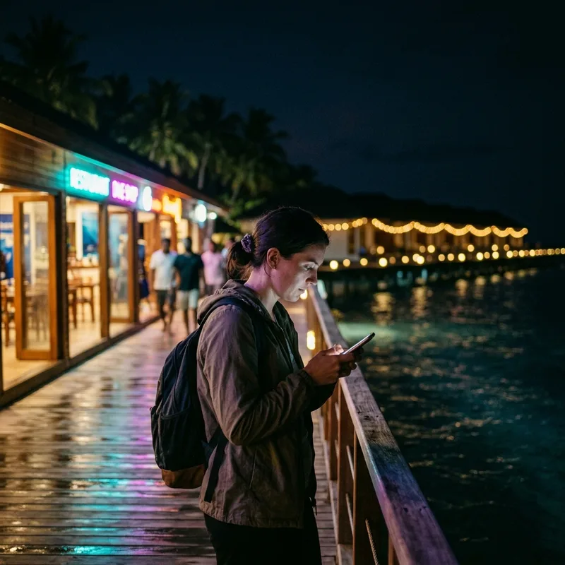Maldives at night